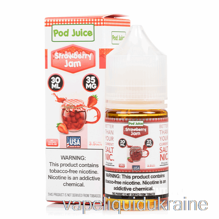 Vape Ukraine Strawberry Jam - Pod Juice - 30mL 20mg